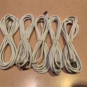 Set of White IPhone USB Cables